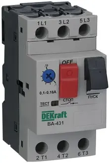 Автоматический выключатель DEKraft ВА-431 3п 1.0-1.6А 100кА